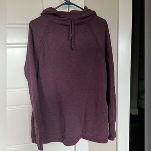 Duluth Trading Co Purple French Terry Sweatshirt Hoodie with Pockets